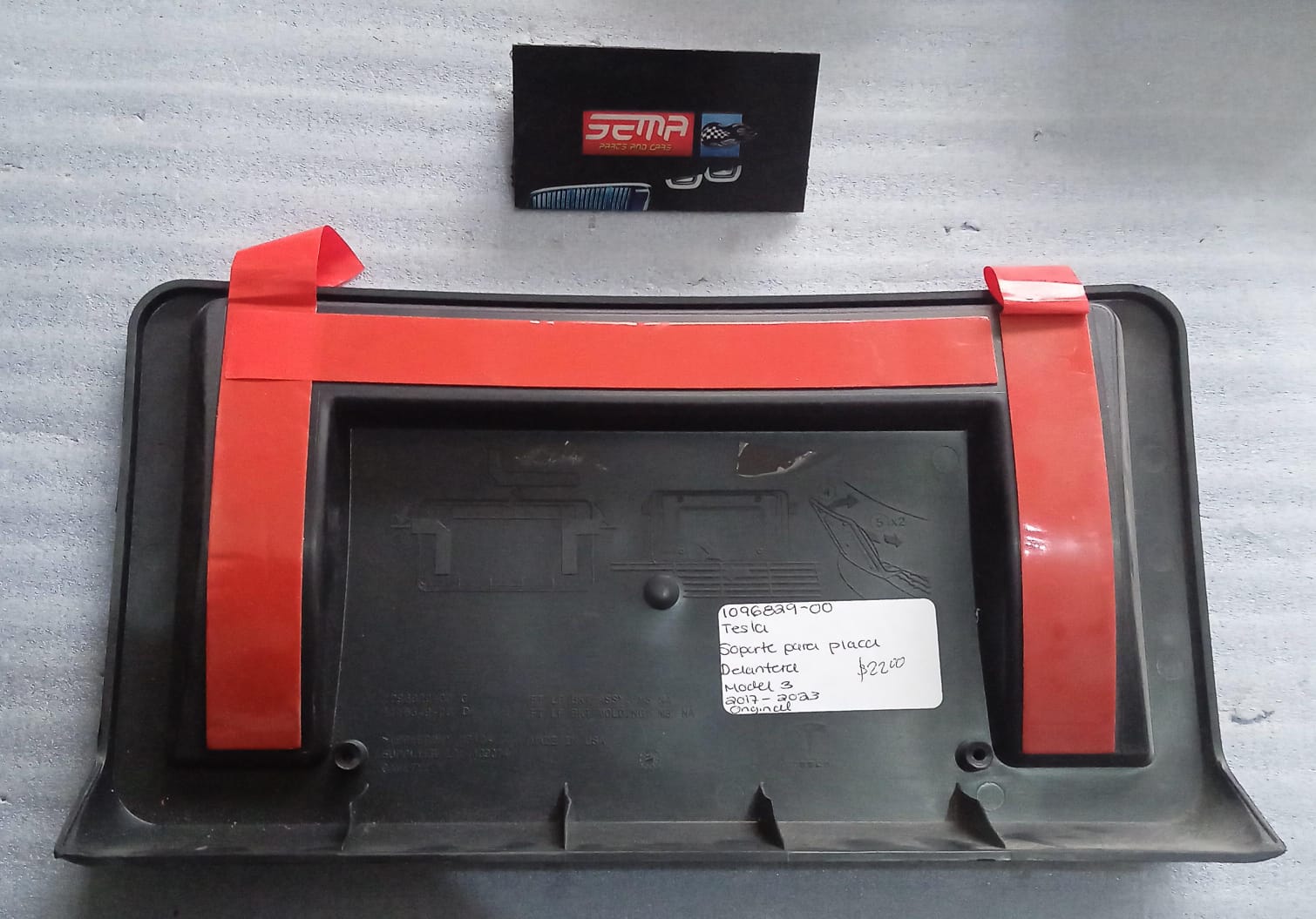 SOPORTE DE PLACA DELANTERA TESLA MODEL 3 2017-2023 1096829-00 - Imagen 2