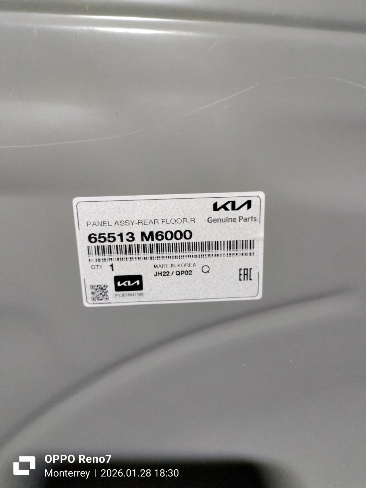 PISO CAJUELA KIA FORTE, SEDAN 2019-2020 65513-M6000 - Imagen 5