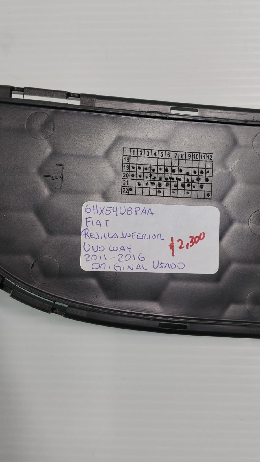 REJILLA INFERIOR FIAT UNO WAY 2011-2016 6HX54U8PAA - Imagen 3