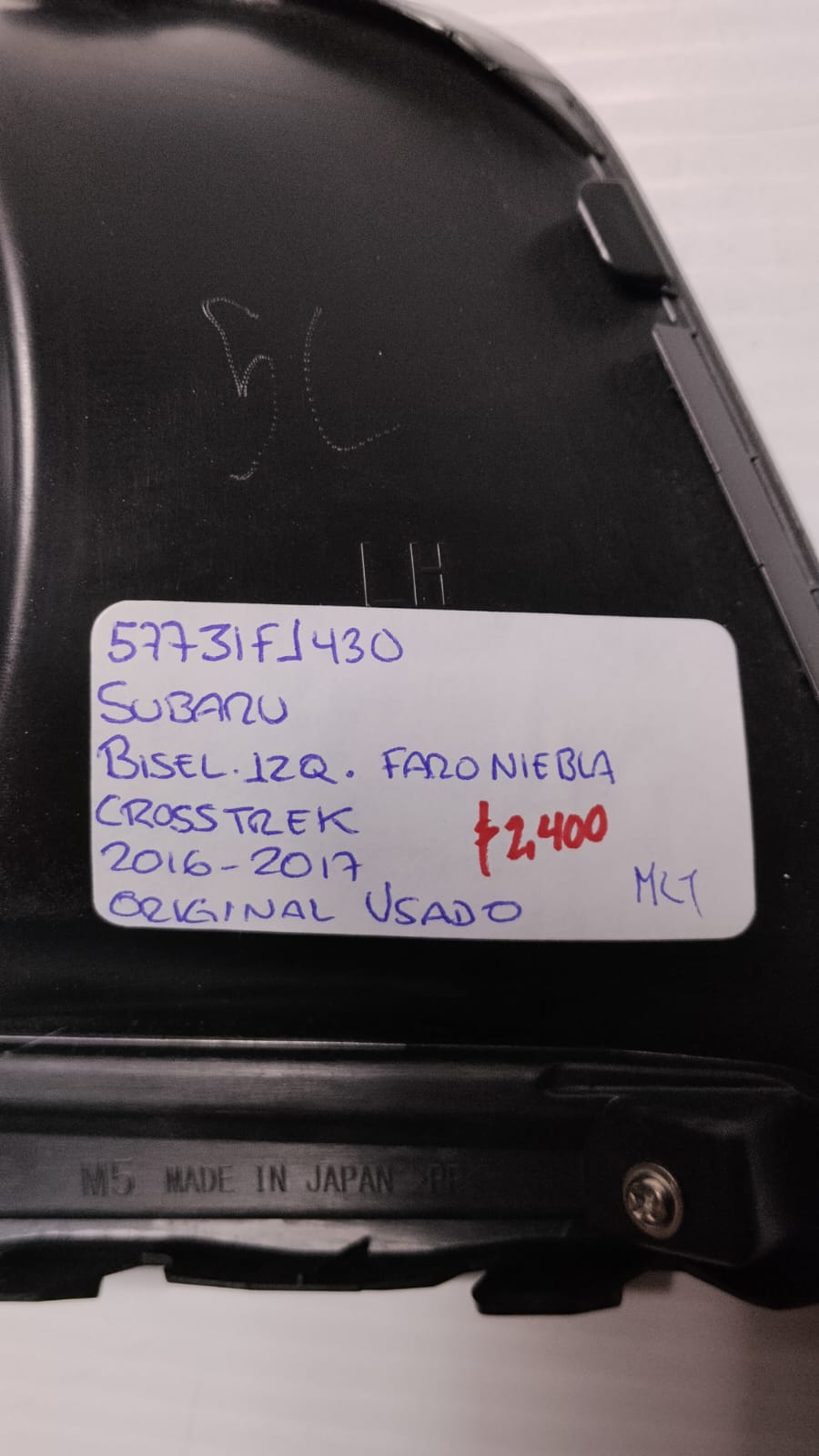 BISEL FARO DE NIEBLA IZQUIERDO SUBARU CROSSTREK 2016-2017 57731FJ430