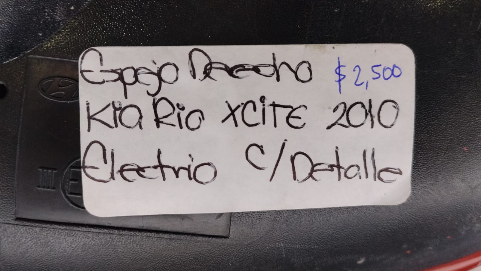 ESPEJO DERECHO KIA RIO XCITE 2010 59876412588 - Imagen 3