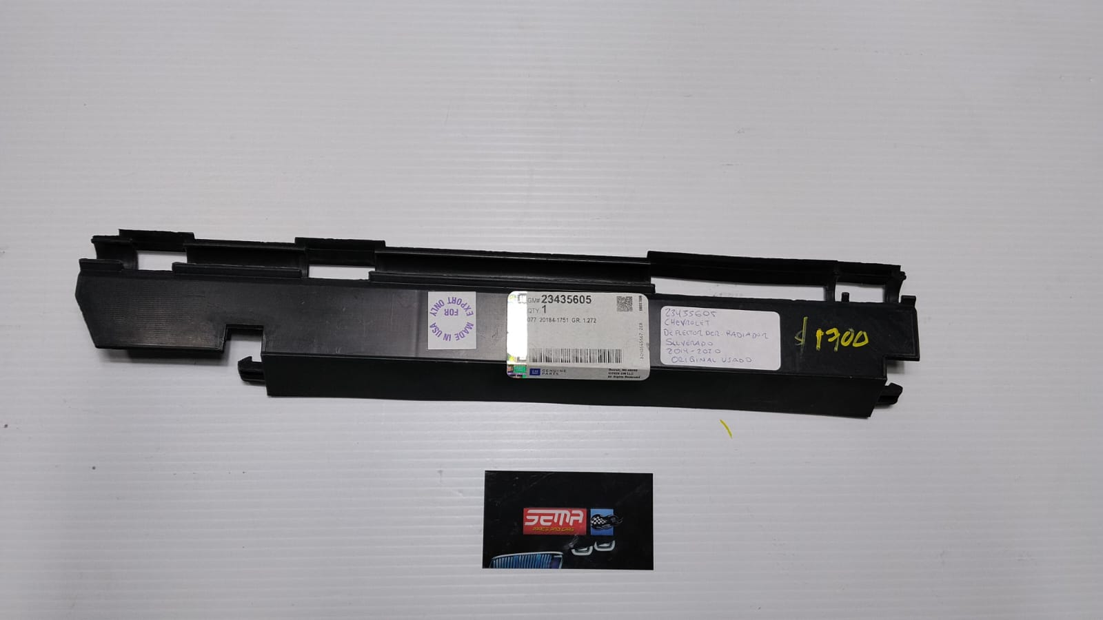 DEFLECTOR DE RADIADOR DERECHO CHEVROLET SILVERADO 2014-2020 23435605 - Imagen 3