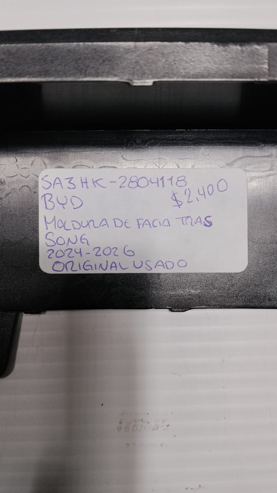 MOLDURA DE FASCIA TRASERA BYD SONG 2024-2026 SA3HK-2804118 - Imagen 3
