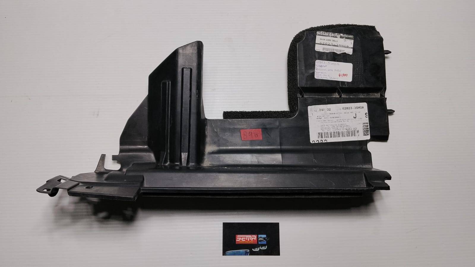 DEFLECTOR DE AIRE IZQUIERDO NISSAN SENTRA 2013-2016 62823-3SH0A - Imagen 3